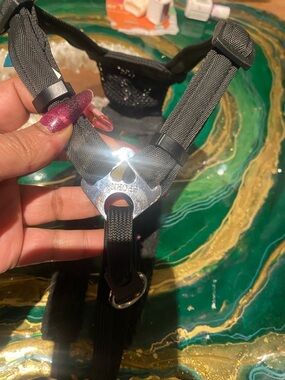 Adjustable Black Sporn Harness for dogs